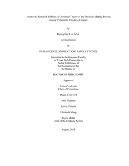 Journey to Remain Childless: a Grounded Theory of the Decision-Making Process Among Voluntarily Childless Couples