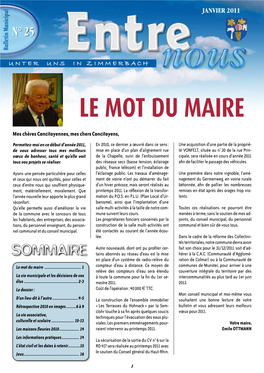 Le Mot Du Maire