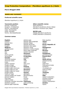 Crop Protection Compendium - Pteridium Aquilinum (L.) Kuhn