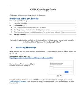 KANA Knowledge Guide