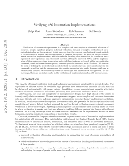 Verifying X86 Instruction Implementations