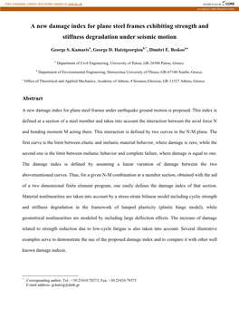 The Main Objectives of a Seismic Analysis Are to Evaluate Structural