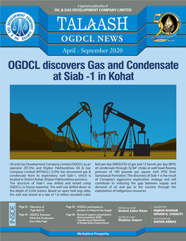 OGDCL Discovers Gas and Condensate at Siab -1 in Kohat