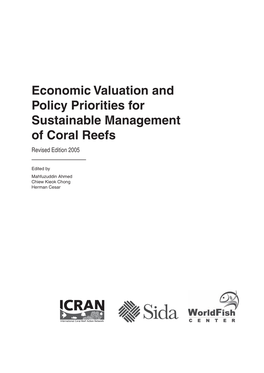 Economic Valuation and Policy Priorities for Sustainable Management of Coral Reefs Revised Edition 2005