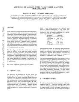 A Line Profile Analysis of the Pulsating Red Giant Star Epsilon Ophiuchi (G9