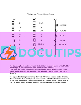 Ogham Course