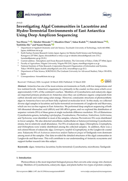 Investigating Algal Communities in Lacustrine and Hydro-Terrestrial Environments of East Antarctica Using Deep Amplicon Sequencing