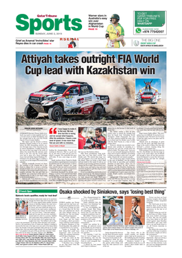 Attiyah Takes Outright FIA World Cup Lead with Kazakhstan Win