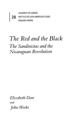 The Red and the Black the Sandinistas and the Nicaraguan Revolution