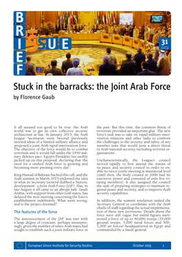 Stuck in the Barracks: the Joint Arab Force by Florence Gaub