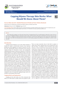 Cupping Hijama Therapy Skin Marks: What Should We Know About Them?