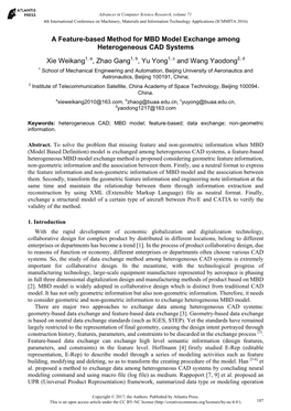 A Feature-Based Method for MBD Model Exchange Among Heterogeneous CAD Systems