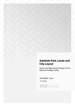 Adelaide Park Lands and City Layout