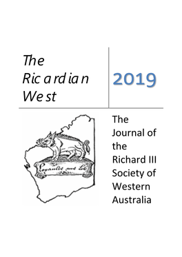 The Ricardian West Journal for 2018