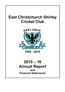 16 Annual Report and Financial Statements