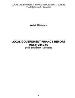 Final Local Government Finance Report 2015 to 2016 , File Type