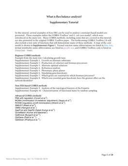 What Is Flux Balance Analysis?