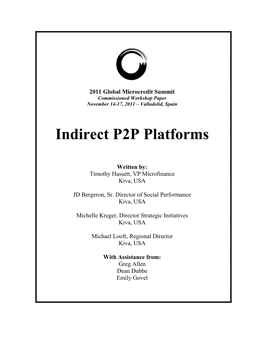 Indirect P2P Platforms