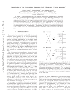 Formulation of the Relativistic Quantum Hall Effect And