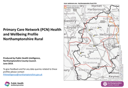 (PCN) Health and Wellbeing Profile Northamptonshire Rural
