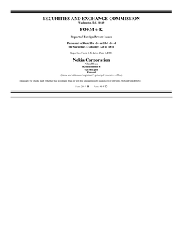 Securities and Exchange Commission Form 6