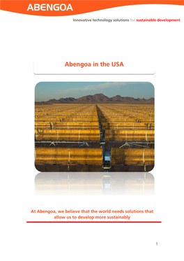 Abengoa in the USA
