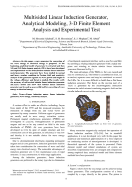 Multisided Linear Induction Generator, Analytical Modeling, 3-D Finite Element Analysis and Experimental Test