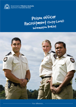 Prison Officer Recruitment (Entry Level) Information Booklet