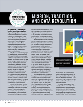 Mission, Tradition, and Data Revolution