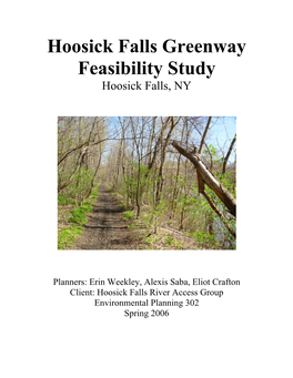 Hoosick Falls Greenway Feasibility Study Hoosick Falls, NY