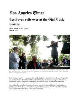 Beethoven Rolls Over at the Ojai Music Festival