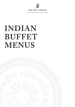 Indian Buffet Menus Coral Indian Buffet Menu