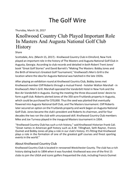 The Golf Wire