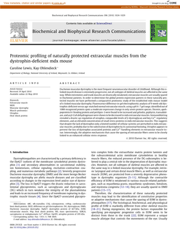 Proteomic Profiling of Naturally Protected Extraocular Muscles From