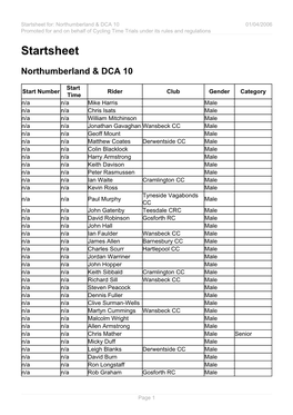 Download Startsheet