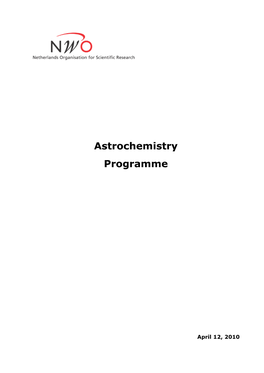 Astrochemistry Programme
