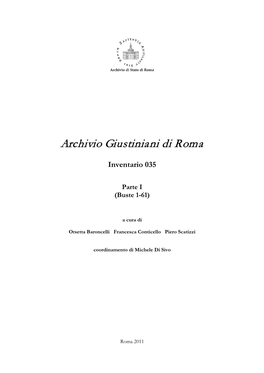 Archivio Giustiniani Di Roma