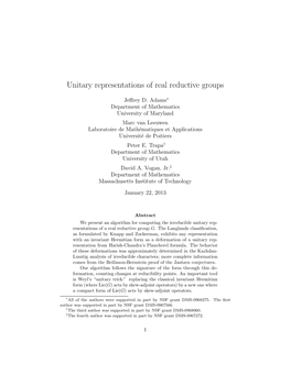 Unitary Representations of Real Reductive Groups