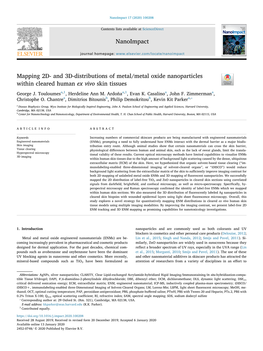 Mapping 2D- and 3D-Distributions of Metal/Metal Oxide Nanoparticles Within Cleared Human Ex Vivo Skin Tissues T