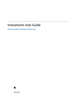 Instruments User Guide