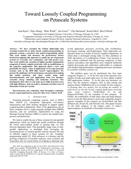Toward Loosely Coupled Programming on Petascale Systems