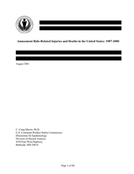 Amusement Ride Related Injuries and Deaths in the United