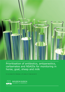 List of Substances Essential for Treatment of Equidae and Substances Bringing Added Clinical Benefit According to EU 122/2013 80