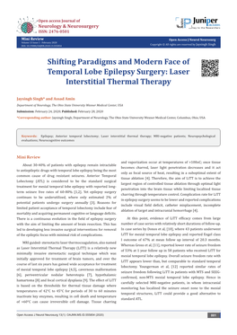 Shifting Paradigms and Modern Face of Temporal Lobe Epilepsy Surgery: Laser Interstitial Thermal Therapy