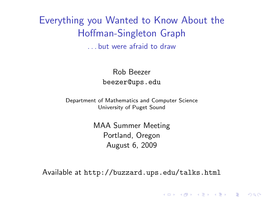 Everything You Wanted to Know About the Hoffman-Singleton Graph