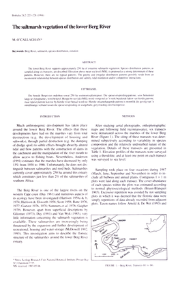 The Saltmarsh Vegetation of the Lower Berg River