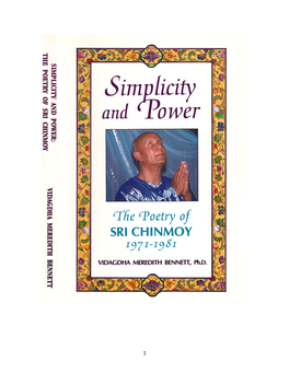 Simplicity and Power: the Poetry of Sri Chinmoy 1971–1981