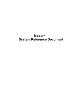 D20 Modern System Reference Document