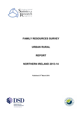 Urban Rural Report Northern Ireland 2013/14