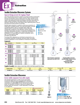 Soxhlet Extraction Glassware Systems